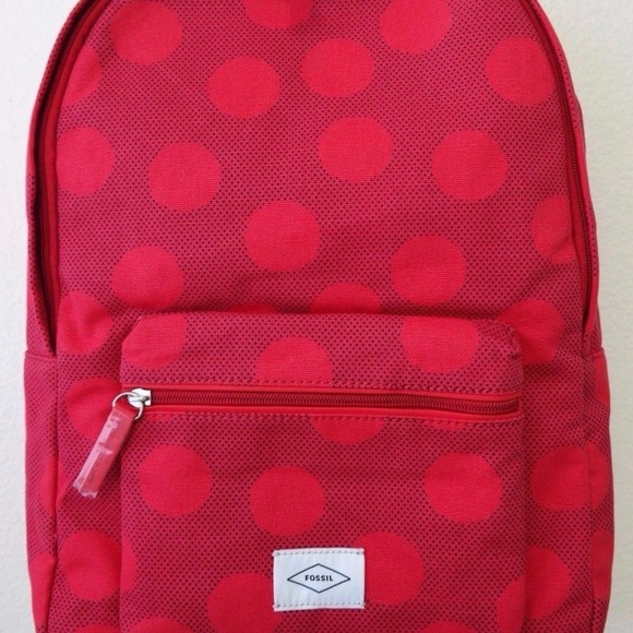 Fossil Handbags - Fossil Vibrant Red Polka Dot Backpack